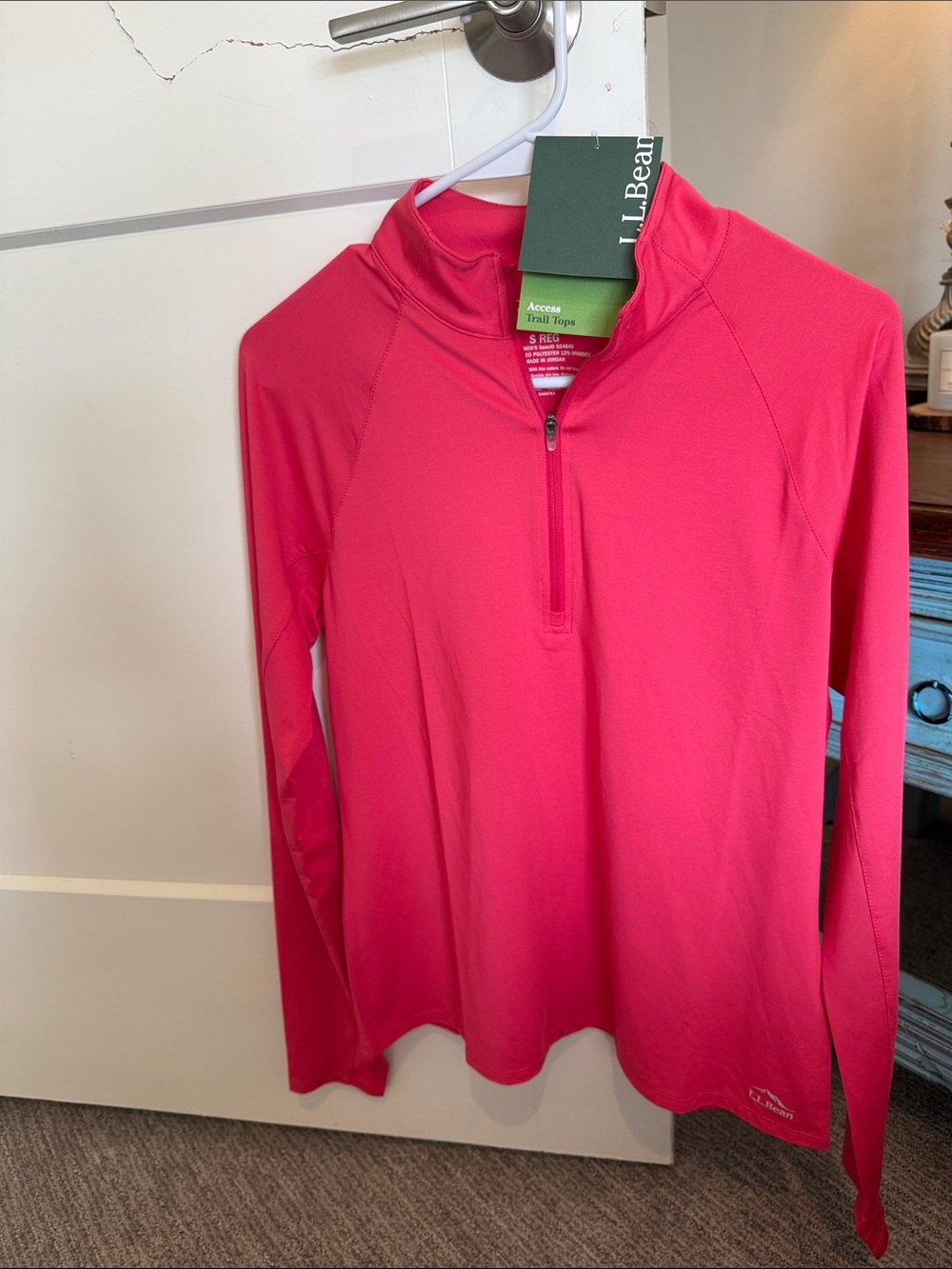 L.L. Bean Women's Hot Pink Half-Zip Performance Pullover